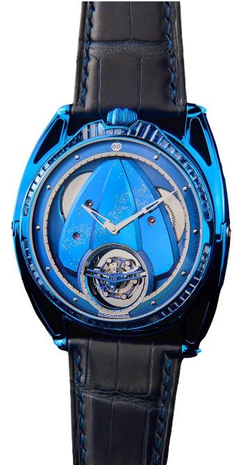 Review De Bethune DB28XP Kind of Blue Tourbillon Sapphire Replica Watch DB28XPTJB